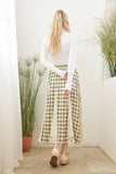 Gingham + Lace Maxi Skirt