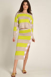 Desi Striped Sweater Set