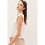 Ruffle Louise Top (Blush or White)
