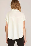 Essentials | Silky Drop Shoulder Top (Black or Off White)