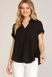 Essentials | Silky Drop Shoulder Top (Black or Off White)