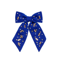 Game Day Charmed Bow Clip (Red, Cobalt, or Green)