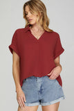 Essentials | Silky Drop Shoulder Top