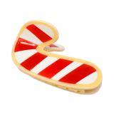 Midi Candy Cane Holiday Cookie Hair Claw Clip