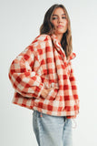 Drop Shoulder Plaid Fleece Maisy Jacket