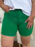 Judy Blue Tummy Control Green Denim Shorts (Website Exclusive)