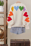 Rainbow Heart Patch Sweater