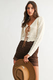 Pointelle Knit Sweater