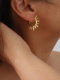 Sablière 18K Gold Non-Tarnish Sunburst Hoop Earrings