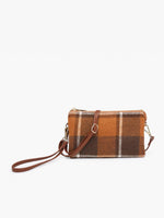 Riley Plaid 3 Compartment Crossbody/Wristlet