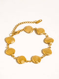 Citrina 18K Gold Non-Tarnish Seashell Charm Chain Bracelet