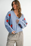 Strawberry Embroidered Cardigan