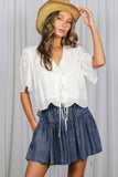 Gracie 100%Cotton Eyelet Lace Top