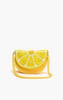 Couture Crescent Lemon Shoulder Bag