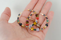 Jill Jewel Beaded Hoops