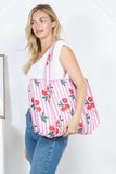Cherry Reversible Quilted Cotton Tote Bag