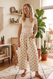 Polka Dot Scuba Barrel Pants (Black or Cream)
