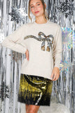 Tie A Bow Christmas Sweater