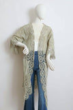 Crochet Open Patch Longline Kimono