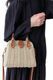 Bamboo & Wicker Crossbody Bag