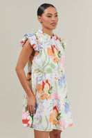 Juliet Floral Garden Lauren Shift Mini Dress