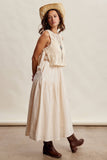 Ellen Lace Vest & Sleeveless Midi Dress Set