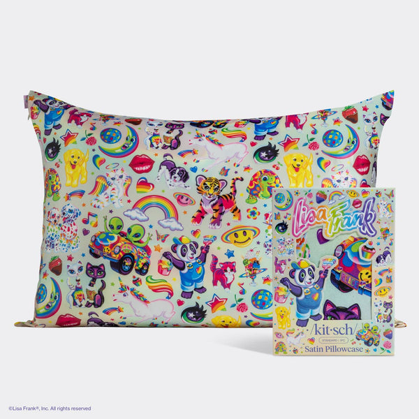 Lisa Frank x Kitsch Standard Satin Pillowcase - The Fantastic World of Lisa Frank