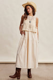 Ellen Lace Vest & Sleeveless Midi Dress Set
