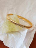Monelle 18K Gold Non-Tarnish CZ Bangle Bracelet