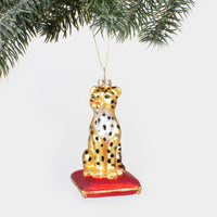 Leopard Boxed Glass Ornament