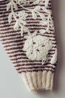 Floral Embroidered Knit Sweater