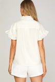 Carly Ruffle Sleeve Blouse
