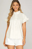 Carly Ruffle Sleeve Blouse