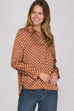 Ailie Polka Dot Blouse (brown, champagne, olive)