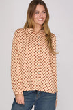Ailie Polka Dot Blouse (brown, champagne, olive)
