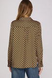 Ailie Polka Dot Blouse (brown, champagne, olive)