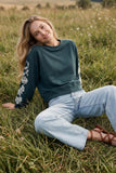 Savannah Sweatshirt (navy and olive)