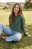 Savannah Sweatshirt (navy and olive)