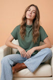 Basic Mockneck Tee (Three colors!!)