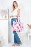 Cherry Reversible Quilted Cotton Tote Bag