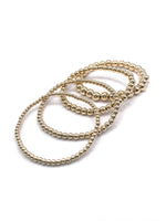 Jane 14K Gold Filled Stackable Beaded Bracelet | 3mm - 5 mm