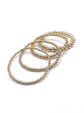Jane 14K Gold Filled Stackable Beaded Bracelet | 3mm - 5 mm
