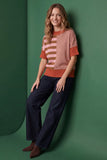 Striped Contrast Knit Top
