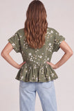 Stretch Floral Marigold Top