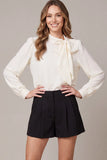 Giulia Bow Blouse (Cream)