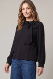 Giulia Bow Blouse (Black)