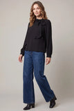 Giulia Bow Blouse (Black)