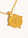 Béryl 18K Gold Non-Tarnish Medallion Pendant Necklace