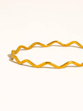Hadley 18K Gold Non-Tarnish Wavy Bangle Bracelet