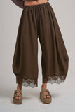Lace Balloon Pants: Vintage Mocha